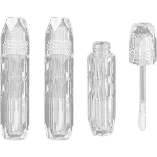 3 Packs Empty Lip Gloss Tubes Containers, Mini Refillable Lip Balm Bottles with Inserts for Lip Samples DIY Makeup(2.5ml)