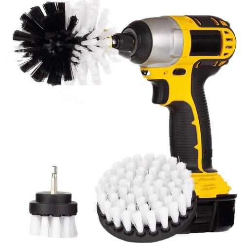 3 Pack Electric Drill Brush Power Scrubber Cleaning Brush Multi-Purpose Drill Brush Kit Set For Kitchen Bathroom Floor Tile FN60