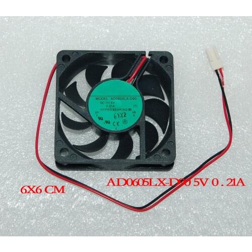 3pcs FAN FOR 6CM ADDA AD0605LX-D90 60X60X15mm 5V 0.21A Dahua DVR Fan Dahua VCR Fan 2-wire 2-pin connector