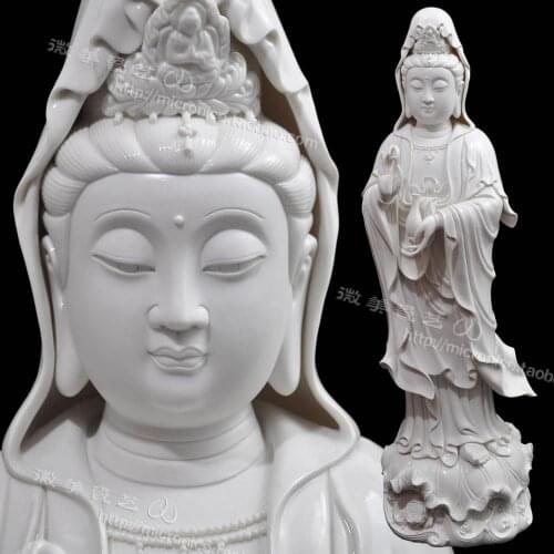30 "crossing Guanyin Buddha like Avalokiteshvara put Ephraim as Dehua ceramics wholesale porcelain white porcelain Buddhist acti
