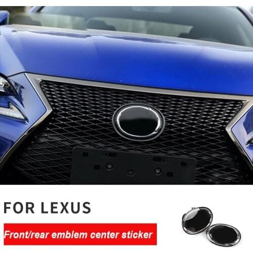 Car Decoration Modified Trunk Badge L Logo Mirror Crystal Front Grille Emblem Rear Boot Sticker for HS IS RX GS Logo