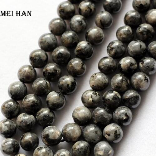Free shipping charms 8mm 10mm 12mm natural stone larvikite labradorite smooth round loose beads for bracelet DIY making