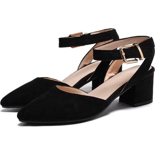 Big Size 9 10 11 12 high heels sandals women shoes woman summer ladies Tip-up sandals with heavy heels