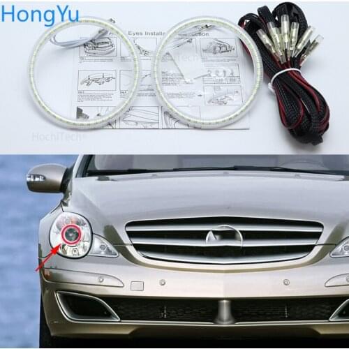 For Mercedes Benz W251 R320 R350 R500 R63 2006-2010 XENON headlight 3528 SMD led Angel Eyes kit daytime running light DRL
