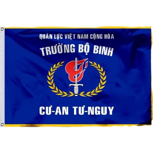 South Vietnam Thu Duc Infantry School Flag 90x150cm 3x5ft Banner 100D Polyester Double Stitched High Quality