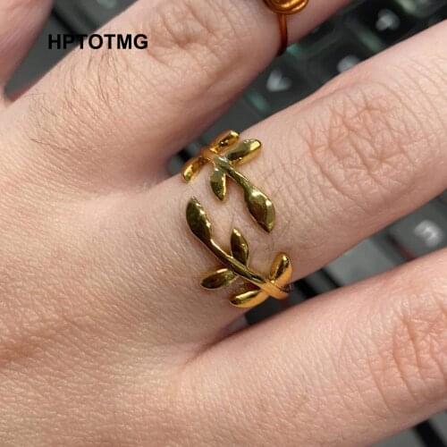 Adjustable Ring Wisted Olive Twig Elegant Rings For Women Goddess Athena Symbol Greek Rose Gold Bijoux Femme Jewelry Friendship