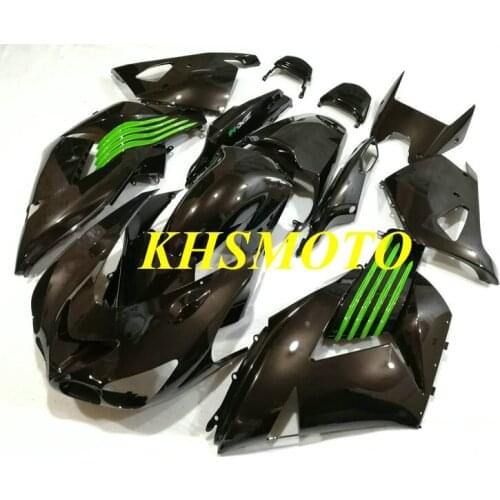 Injection mold Fairing kit for KAWASAKI Ninja ZX14R 06 07 08 11 ZX 14R 2006 2007 2011 ABS gloss black Fairings set+gifts KT21