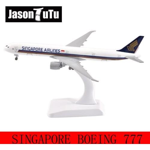 JASON TUTU 20cm Singapore Boeing 777 Airplane Model Plane Model Aircraft Diecast Metal 1/300 Scale Planes Factory Drop shipping