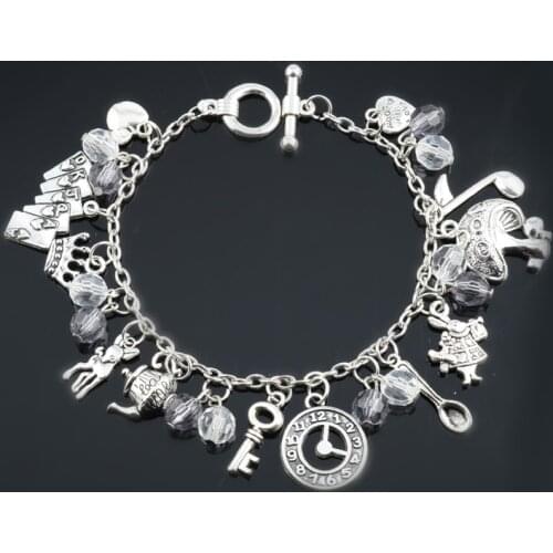 Fashion Bracelet Accessories Mushroom Bell Bangles Bracelets Cartoon Theme Pendants Wristband Women Party Trinket Gifts