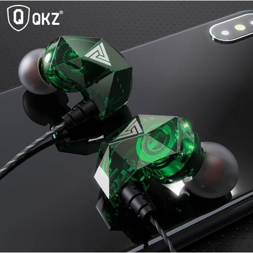 QKZ AK2 Fashion Portable 3.5mm Wired Earphone In-ear Earbuds Music Headphone Sports Headsets with Microphone For Phone PC Laptop