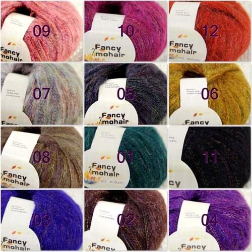 NEW Luxurious Soft 6balls*50g Crocheting & Knitting MOHAIR wool hand Yarn Knitting 823-6D