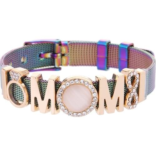 CHIELOYS Dropshipping stainless steel adjustable strap simple couple Crystal bracelet Friendship love Brand bracelets Jewelry