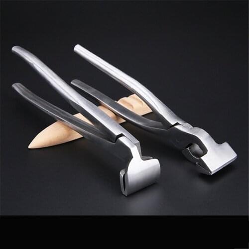 Straight/Curved Leather Edge Adjustment Press Flatten Plier Clamp For Leather Bag Cloth Belt DIY hand tools fixed clamp pliers