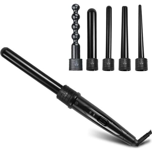 5 In 1 professional Hair Curling Iron Hair waver Pear Flower Cone Electric Hair Curler Roller Curling Wand