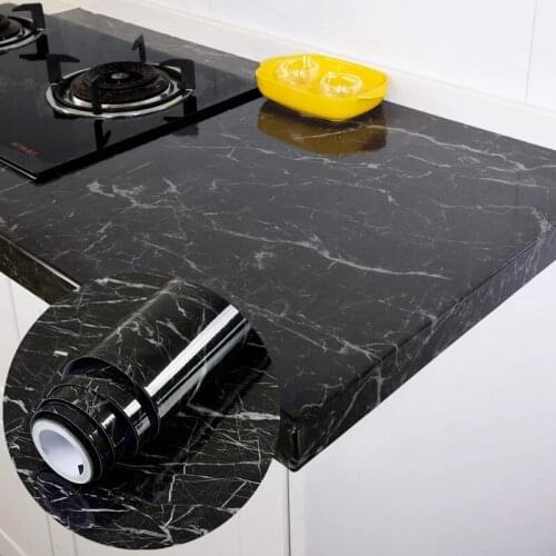 PVC Decorative Wallpaper Wall Sticker Countertop-Contact-Paper Vinyl Waterproof Cabinets Marble Film Cabinets Countertop Sticker