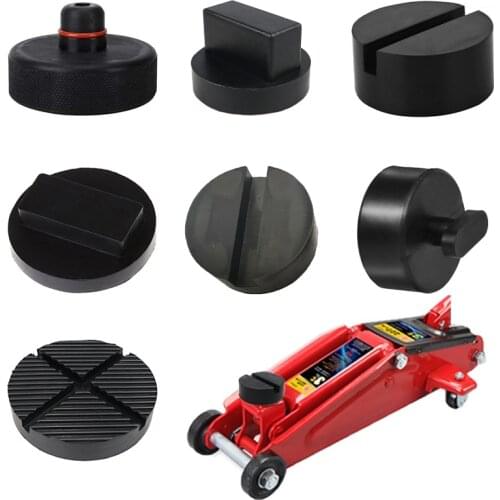 Different Types Car Lift Jack Stand Rubber Pads Black Rubber Slotted Floor Auto Lift Jack Pad Frame Rail Adapter Universal