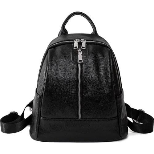Genuine Leather Backpacks Women Luxury Soft Real Cow Leather Backpack for Travel Fashion Designer Back Pack Bag Female C1440