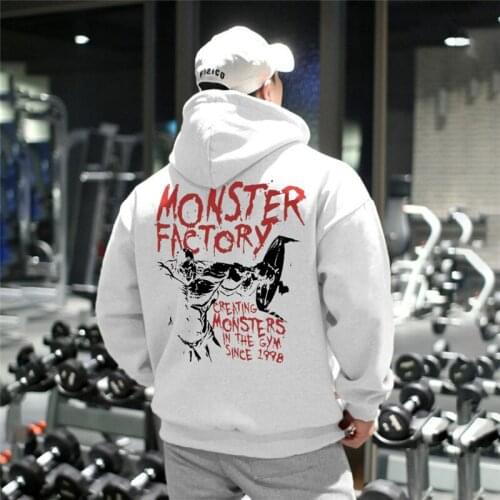 New Men Hip Hop Sweatshirt Hoodies Fashion Printing Streetwear Fitness Leisure Pullover Cotton Hoodie Running Training Tops 2021