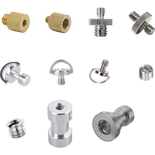 50pcs/lot 1/4" to 3/8" Male to Female Thread Screw Mount Adapter Tripod Plate Screw mount for Camera Flash Tripod Light Stand