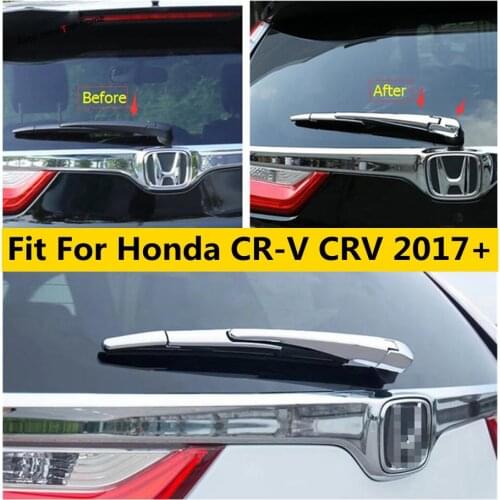 Yimaautotrims Exterior Fit For Honda CR-V CRV 2017 2018 2019 2020 Chrome Rear Windshield Window Wiper Plate Lid Cover Trim