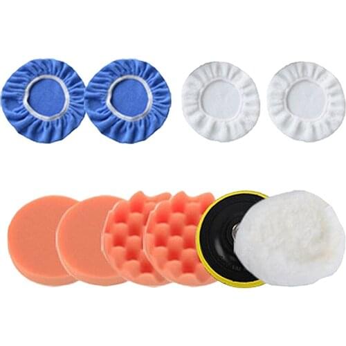 10pcs 5inch Car Foam Drill Polishing Pad Kit for Car Sanding, Buffing, Polishing, Waxing, Sealing Glaze