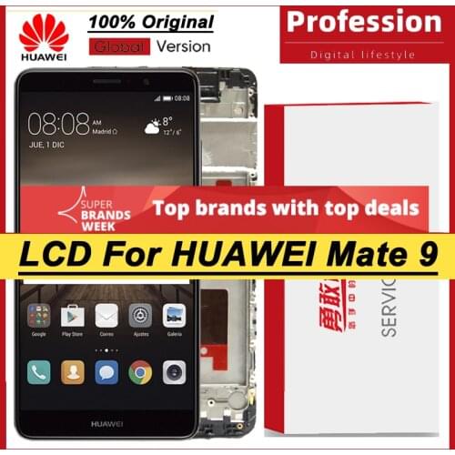 100% Original 5.9'' LCD with Frame for Huawei Mate 9 MHA-L29 AL09 AL00 Display Touch Screen Digitizer Repair Parts