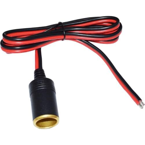 12V 30a Female Car Cigar Cigarette Lighter Socket Car Charger Power Cigarette Lighter Female Socket Cable Plug Adapter 150cm