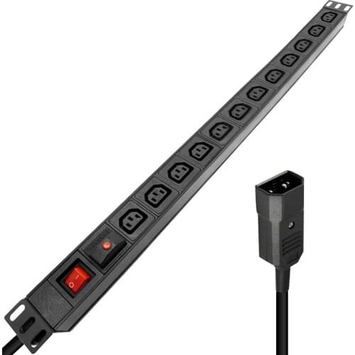 12AC C13 Output Aluminum alloy Power Strip socket Portable installation overload protection EU UK US AU C14 PLUG 4000W