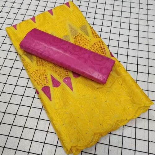 2.5 y Swiss Lace Fabric +2.5 y Bazin Brode Riche African Cotton Dry Embroidery Fabrics French Lace Fabric For Wedding