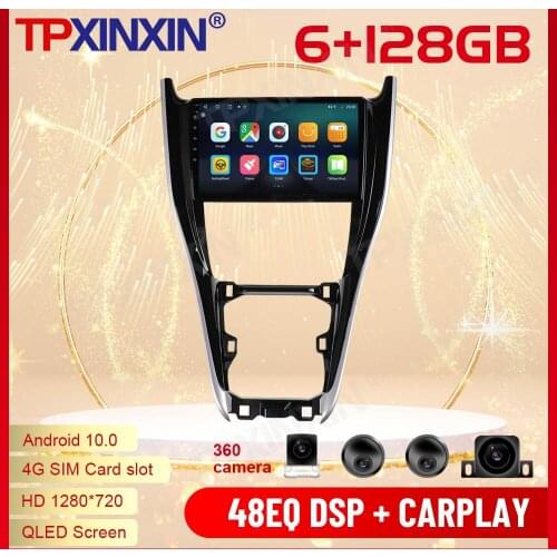 2 Din Carplay Android Radio Receiver Multimedia For Toyota Harrier 2010 2011 2012 2013 2014 2015 2016 2017 BT Recorder Head Unit