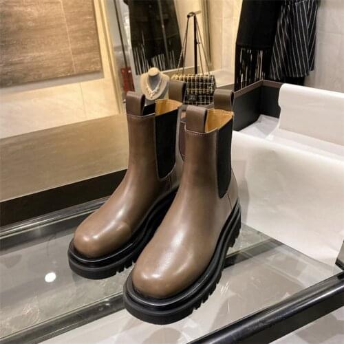 2021 Fashion Autumn/Winter Genuine Leather Women Boots Stretch cloth light bottom Luxury Shoes Short/long WomenBoots