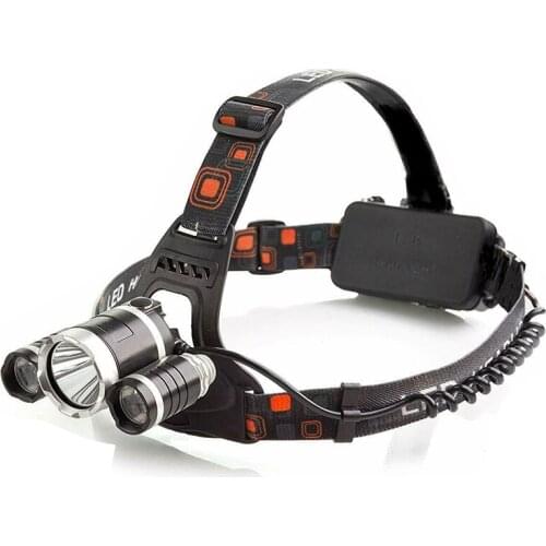 3 LED Strong Light Head Light 30W Fixed Focus Outdoor Lighting Long-range Running Hunting Camping Fishing Lamp Flashlight