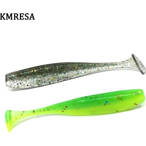 6Pcs / lot 7cm Crankbait Jig Worm Esfishing Soft Lure Shad Winter Soft Silicone Double Color Carp Wobblers For Fishing Tackle