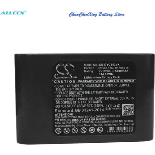 Cameron Sino 5000mAh Battery for Dyson DC31 Animal, DC34 Animal, DC35 Multi floor,DC44 Animal, DC45,DC56, NOTE: battery is 22.8V