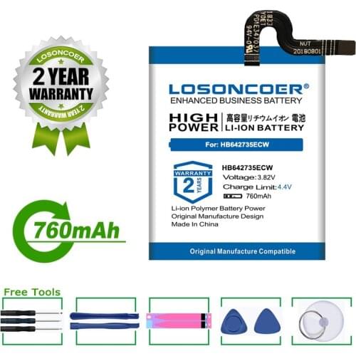LOSONCOER Battery 760mAh HB642735ECW Battery For Huawei 3 Pro, 3S,3X, Honor K2 Kids 1ICP7/27/32 Free Tools