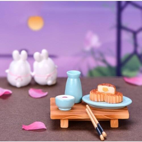 Dollhouse Accessories Miniature Mid-Autumn Festival Moon Cake Kitchen Lotus Mini Decor Miniatures DIY Ornament Home Decoration