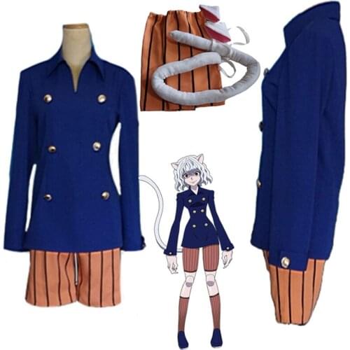 Anime HUNTER×HUNTER Neferpitou Costume Cosplay Halloween Party Full Set