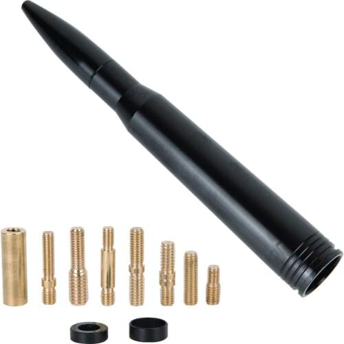 Car Antenna Bullet Antenna Aluminum Caliber Bullet Antenna Heavy Gauge Antenna for Colorado Ford Jeep Toyota GMC