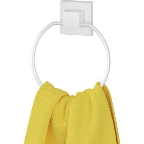 Teknotel Drilling Screw Drill! Easyfıx Sticky Round Towel Ring White EF235