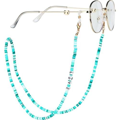 ZV 1pcs Mask Hanging Chain Anti-slip Chain For Women Jewelry Polymer Trendy Sunglasses Necklace Eyewear Lanyard For Mask
