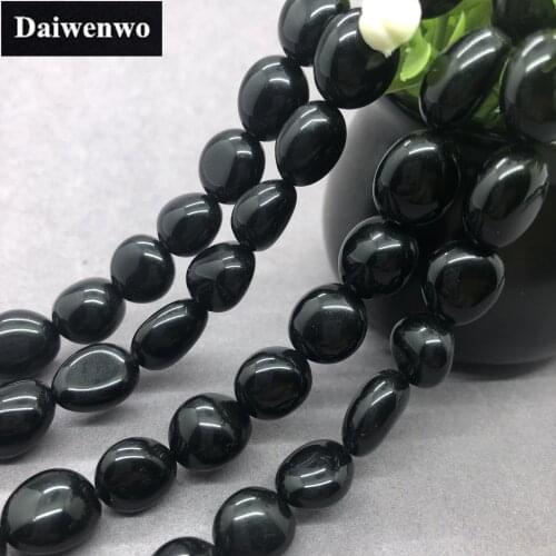 Black Obsidian Xaga Beads Natural Loose Stone Irregular Gravel Shape DIY