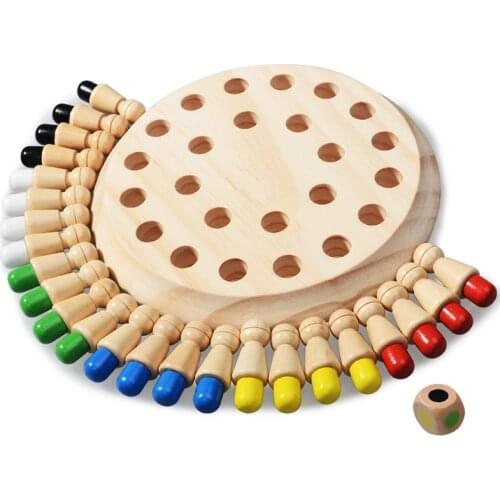 Kids Party Game Wooden Memory Match Stick Chess Game Fun Block Board Game Educational Color Cognitive Ability Toy for Children