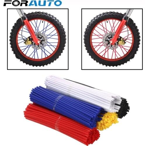 FORAUTO 72pcs Off Road Shrouds Covers For Honda Kawas Wheel Rim Spokes Skins Motorbike Bicycle Accessories