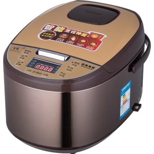 Isuotuo 5L Ceramics Inner Pot Intelligent Electric Rice Cooker for 4-8 People Home 220V 900W Healthy Firewood Rice Tile Pot