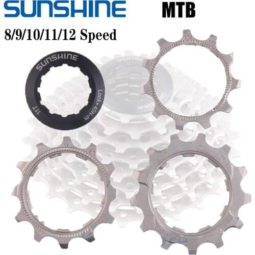 1pcs SUNSHINE MTB Bicycle Cassette Cog 8 9 10 11 12 Speed 11T 12T 13T Freewheel Parts For Compatible SHIMANO SRAM Bike Cassettes