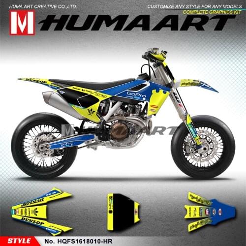 HUMAART Enduro Graphics Off Road Sticker Kit for Husqvarna FS450 TE FE 150 250 300 350 450 501 TC FC TX FX 2016 2017 2018 2019
