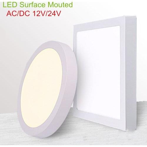 LA MIU 9W/15W/25W/30W Square/Round Led Panel Light Surface Mounted leds Downlight ceiling down AC/DC 12V/24V Lamp