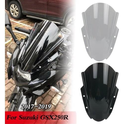 Double Bubble Windshield Windscreen for Suzuki GSX250R GSX 250R GSXR250 GSXR 250 Deflector 2017 2018 2019 Motorcycle Accessories