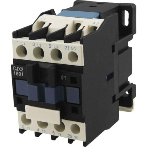 AC Motor Magnetic Contactor 3 phase 3P 3 Pole 1NC 18A 24VAC 36V 220V 380V Coil Volt CJX2 Contacts Relay 35mm Din Rail
