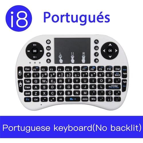 I8 teclado portugues teclado sem fio Mini Keyboard 2.4G Wireless Keyboard Touchpad Mouse Combo Touchpad For Android TV BOX PC